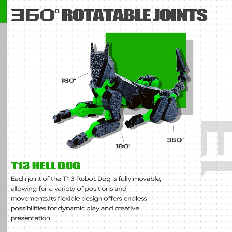 Uodofy (Assembly Completed T13 3D Action Figure Set,Dummy Robo Titan