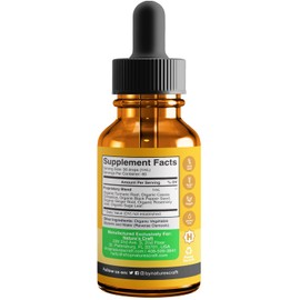 Organic Turmeric Liquid Drops for Adults - Liquid Turmeric Curcumin with Black Pepper Cinnamon and Ginger for Joints Digestion Immunity & More - Organic Turmeric Supplement Concentrate (2oz)