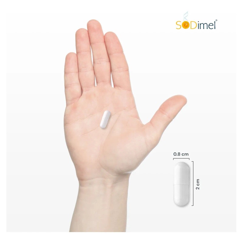 Sodimel Cápsulas Antioxidantes con SOD, Aminoácidos y Ceramidas, 30 pzs