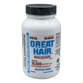 Vitol Great Hair Biotina 10,000 Mcg Tabletas 120 Sin Gluten