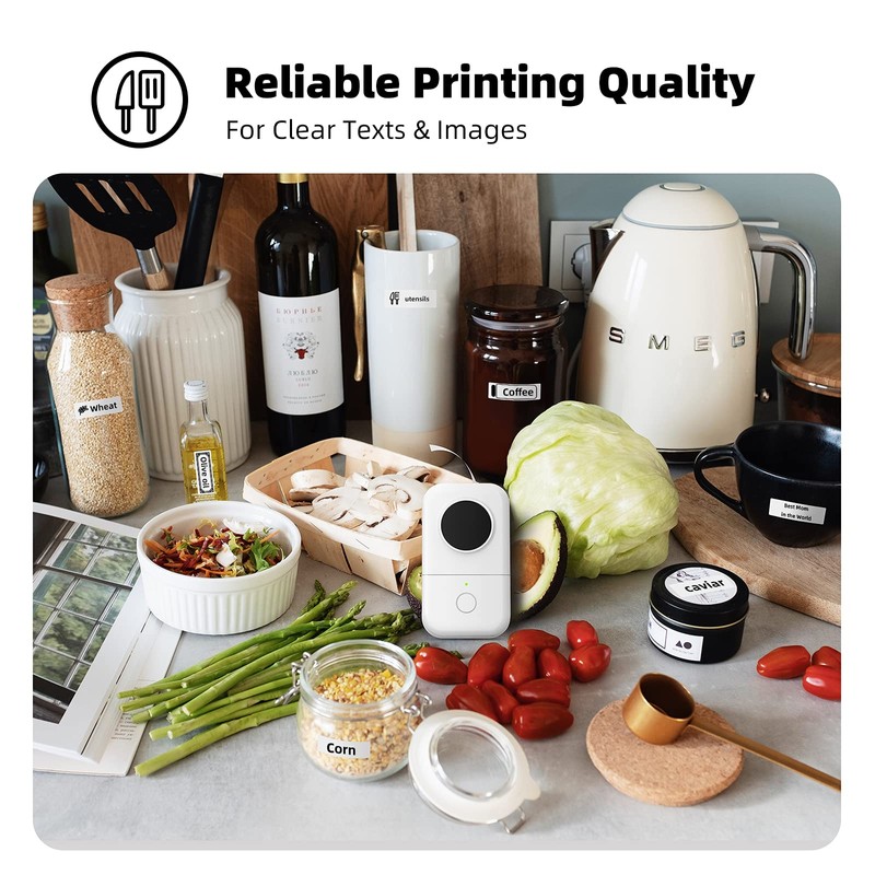 Phomemo D30 Label Printer, Portable Bluetooth Label Printer
