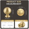 Yiking 4-Pack Solid Brushed Brass Cabinet Knobs, 1-1/8" (2.8cm) Diameter,