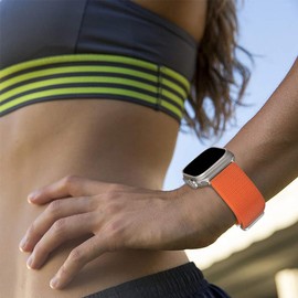 MroTech Alpine Loop Compatible with Watch Strap Ultra 2 1 49 mm 46 mm 45 mm 44 mm 42 mm Series 1 2 3 4 5 6 7 8 9 10, Nylon Sports Straps for Watch SE SE2 Ultra Ultra2 Women Men, 49/46/45/44/42, Orange