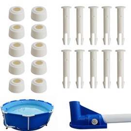ZDNT 10 Pieces Plastic Pool Joint Pins Set Plastic Replacement Pool Joint Pins for Frame & Pool Intex Pool Replacement Parts,Pool Replacement Parts ((1.96inch)
