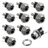 Hailege 10pcs DC Power Jack Socket Female Panel Mount Connector