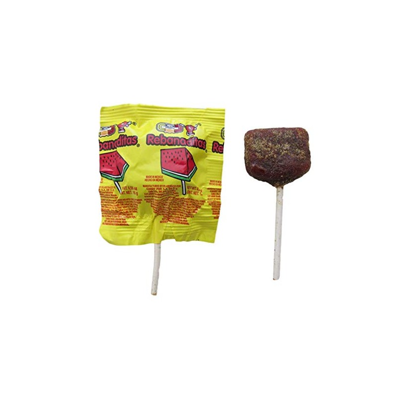 Rebanaditas Lollipops Paletas Con Chili (With Chile), 40 Pieces Bundled