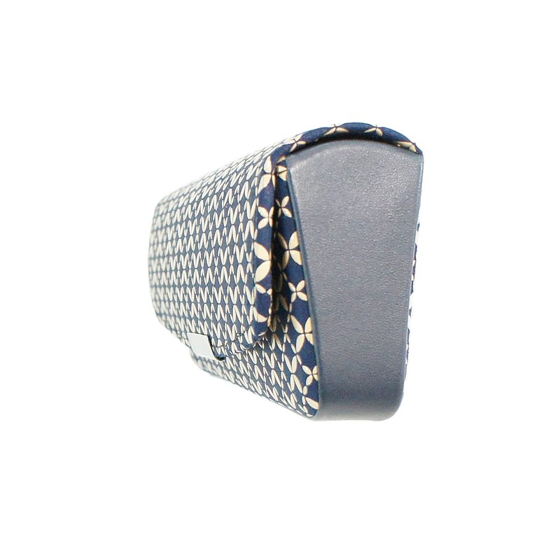 Indenya 4206-14-179 H Glasses Case, Deer Leather, Navy Blue Base