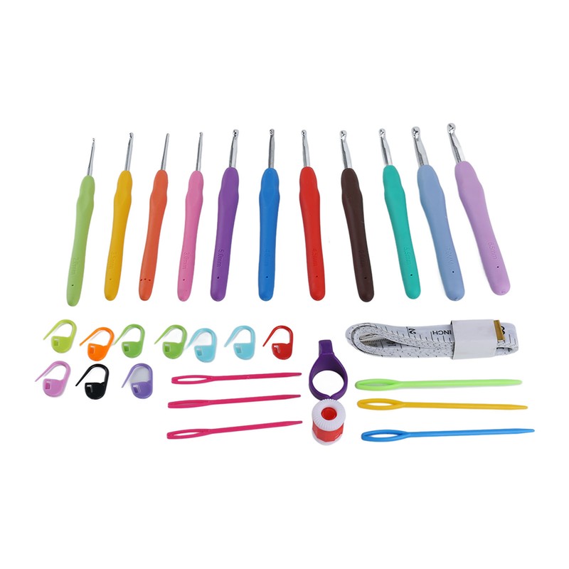 31 Piece Crochet Hooks Set Professional Ergonomic Crochet Hooks with