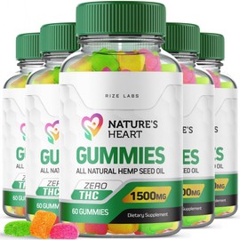 (5 Pack) Nature's Heart Gummies - Nature's Heart for a Better Wellbeing, All-Natural Supplement for Calmness, Sleep, and Overall Wellness, Holistic Relaxation Gummy, Nature'sHeart Review (300 Gummies)