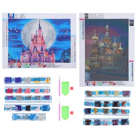 DIY Diamond Painting Kit Castle Embroidery Arts Craft Picture for Home Wall Decor