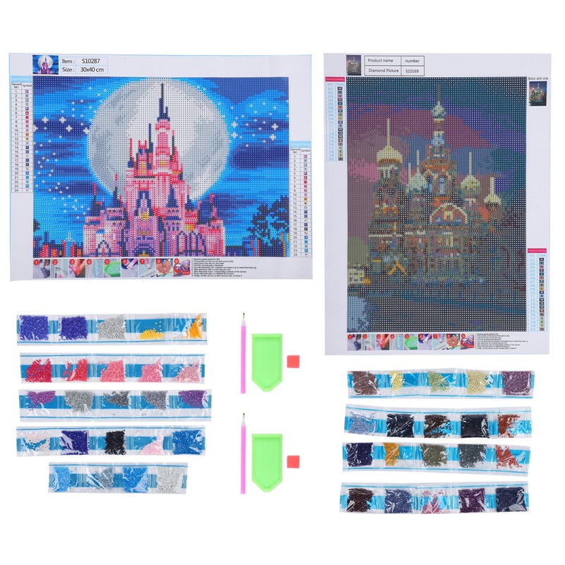 DIY Diamond Painting Kit Castle Embroidery Arts Craft Picture for