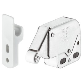 cyclingcolors Spring Catch Chrome Door Cupboard Catch Metal Steel Push Lock Quick Lock with Counterpart Automatic Flaps