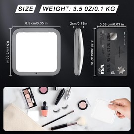 Rzspher Vergrößerungsspiegel 30fach, 8.5 * 8.5CM Kosmetikspiegel, Zweiseitiger Zusammenklappbarer vergrösserungsspiegel für Schminken Makeup Gesichtspflege und Rasieren