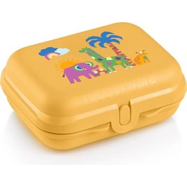 Tupperware To Go Twin gelb Safari Größe 2 Brotdose Twin Schule Kindergarten Sandwichbox Kinder