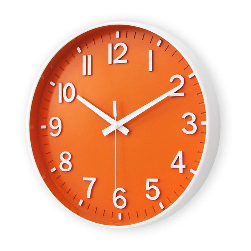 HZDHCLH 20 cm Silent Wall Clock without Ticking Sweeping Second