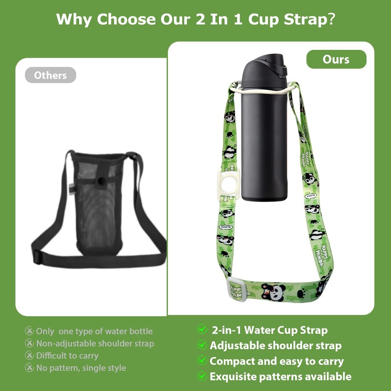 2PCS Water Bottle Holder with Strap, Cup Lanyard Accessories Long