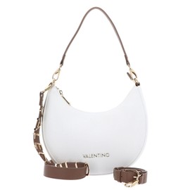 Valentino Alexia Women's Hobo Shoulder Bag Black Faux Leather, Bianco/Cuoio