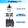 TWTADE / 2Pcs 22mm Selector Switch 2 NO 3 -