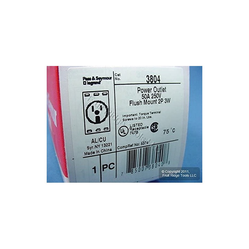 Legrand Pass & Seymour 3804 50 Amp 250V 2 Pole