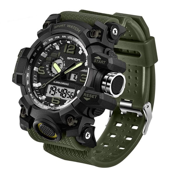 CHURACY Military Watch Watch Survival Game Life Waterproof Digital Analog Wrist Watch