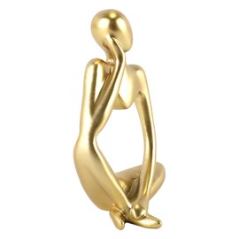 Nicear Gold Abstrakte Denker Skulptur Harz Figur Moderne Kunst Dekor Für Wohnzimmer Zu Hause Und Büro
