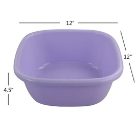Yubine Plastic Wash Basin, 12 Quart Plastic Tubs, Colorful