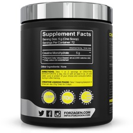 Forzagen Creatine Monohydrate Powder Unflavored, Micronized Creatine Powder for Muscle Gain for Men & Women, Creatina Monohidratada en Polvo, Creatina para Aumentar la Masa Muscular - 72 Servings