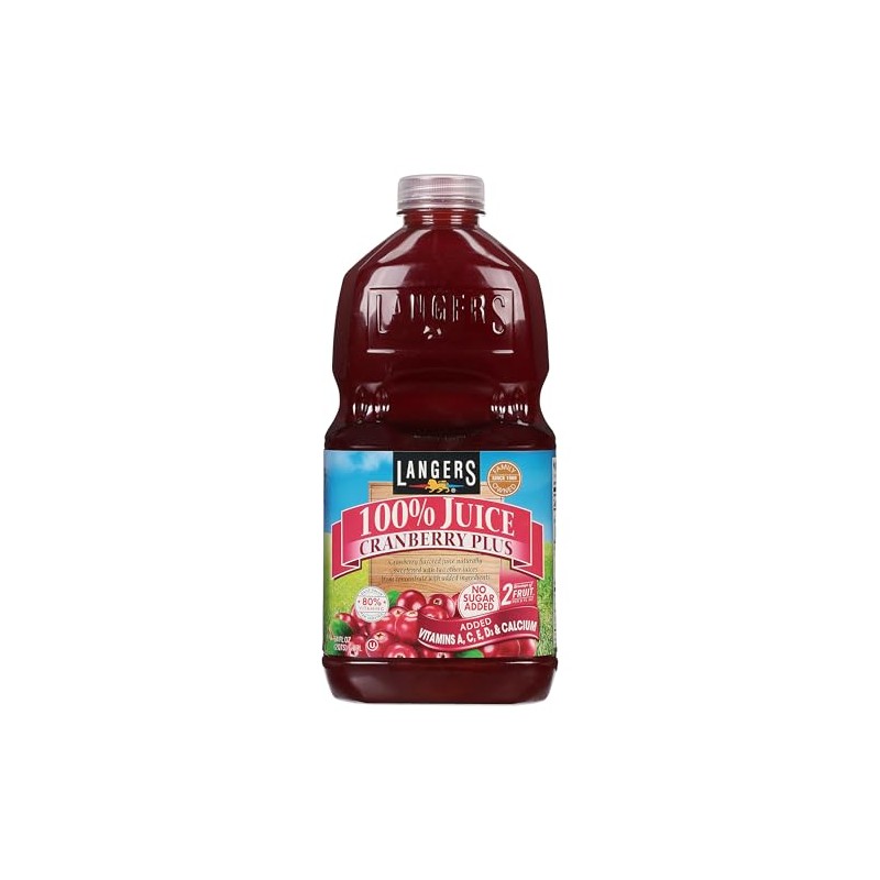 Langers Juice, Cranberry Plus, 64 Fl Oz (Pack of 8)