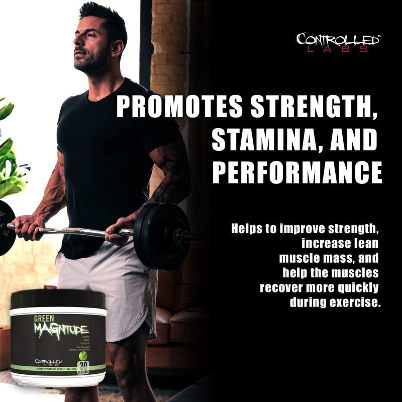 CONTROLLED LABS Green Magnitude, Synergistic Creatine Formula, Promotes Strength, Stamina,