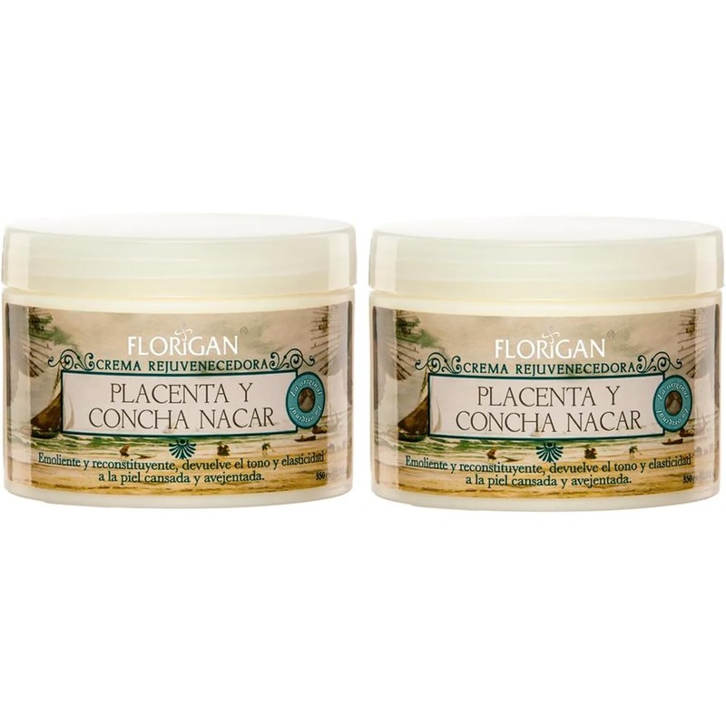 Crema Rejuvenecedora, Colágeno Placenta Y Concha Nácar 350g Florigan® Previene
