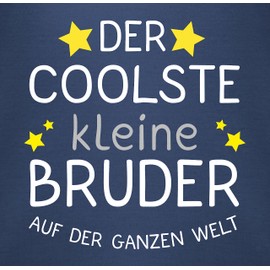 Shirtracer - Baby Bodysuit Boy Girl - Smaller - The Coolest Little Brother, 1 Navy Blue