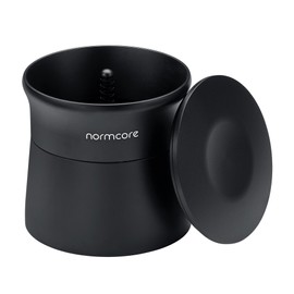 Normcore 51mm 2-in-1 Magnetic Dosing Cup, Espresso Dosing Funnel with Portafilter Dosing Shaker, Barista Grinder Dosing Tools Fit 51mm Delonghi Portafilter, Matte Black Anodized Aluminum