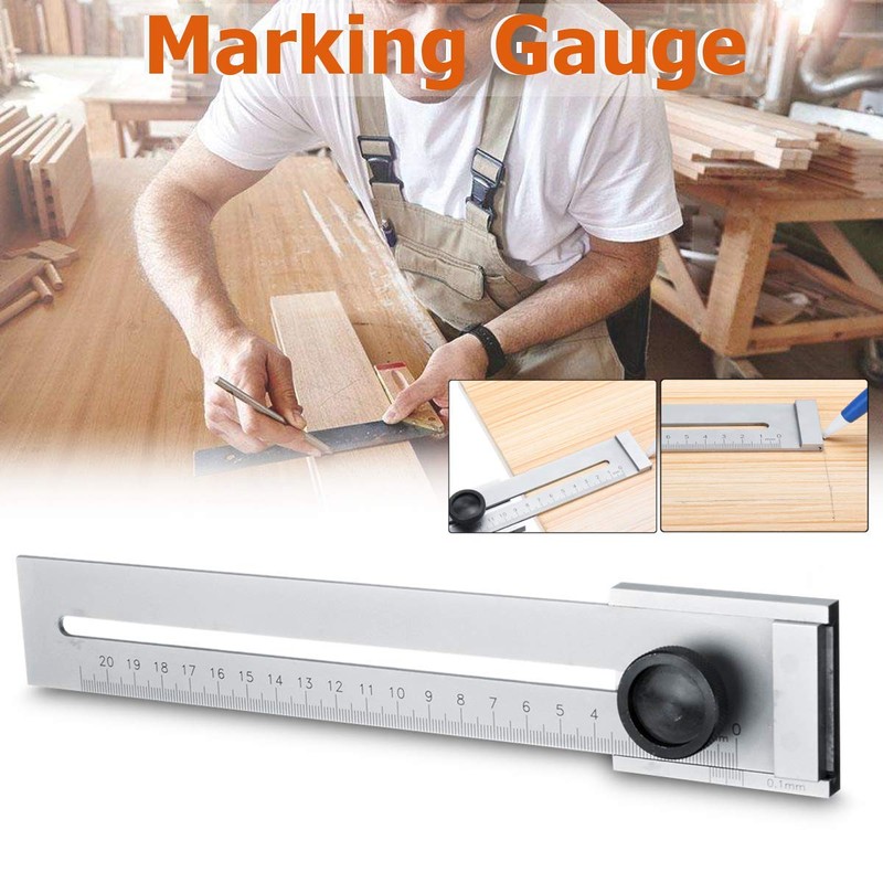 CarAngels Carpentry Ruler Gauge Sliding Scoya Carpenter Measuring and Marking