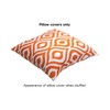 TreeWool (2 Pack Ogee Ikat Accent Cotton Canvas Cushion Covers