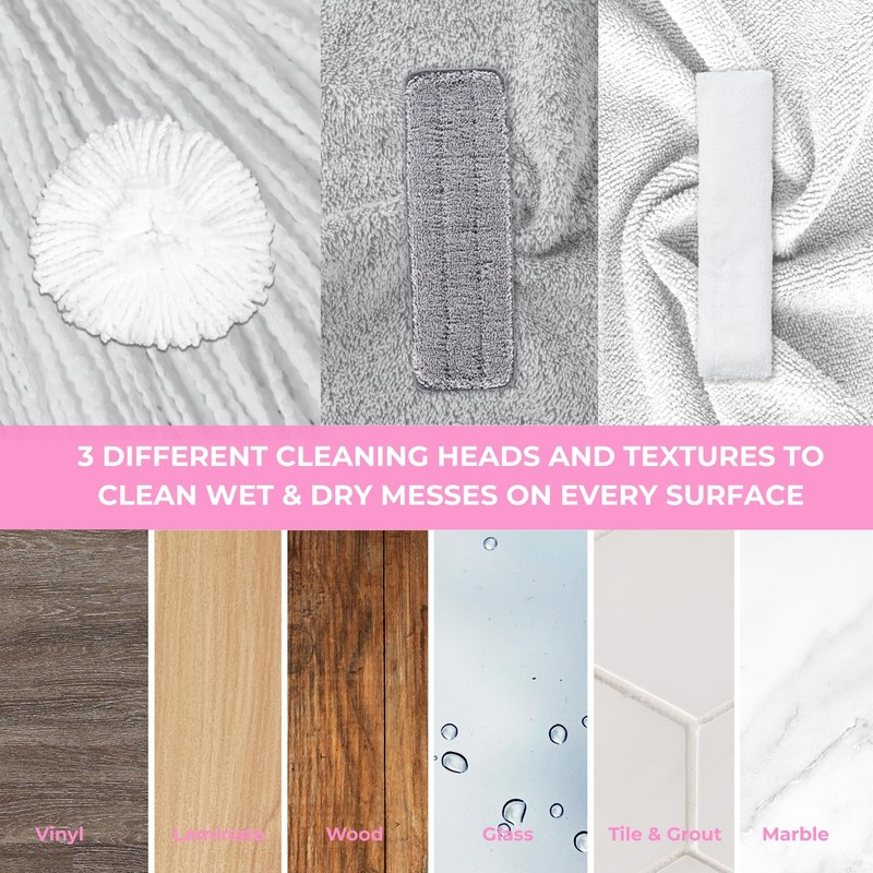 True & Tidy® Clean Everywhere Spray Mop Kit with Three
