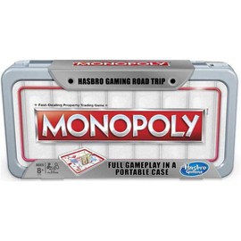 Hasbro Gaming Road Trip Series Monopoly Game Portable Board Game to Take on the Go for Kids Aged 8+