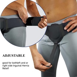 Hernia Belt for Men,Inguinal Hernia Support for Men for Left or Right Side,Adjustable Inguinal Hernia Support for Post Surgery Aid, Comes with a Removable Compression Pad