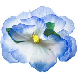 Super Z Outlet Hula Girl Hibiscus Color Assorted Flower Island Theme Hair Clips Event Decoration Supplies (12 Pack)