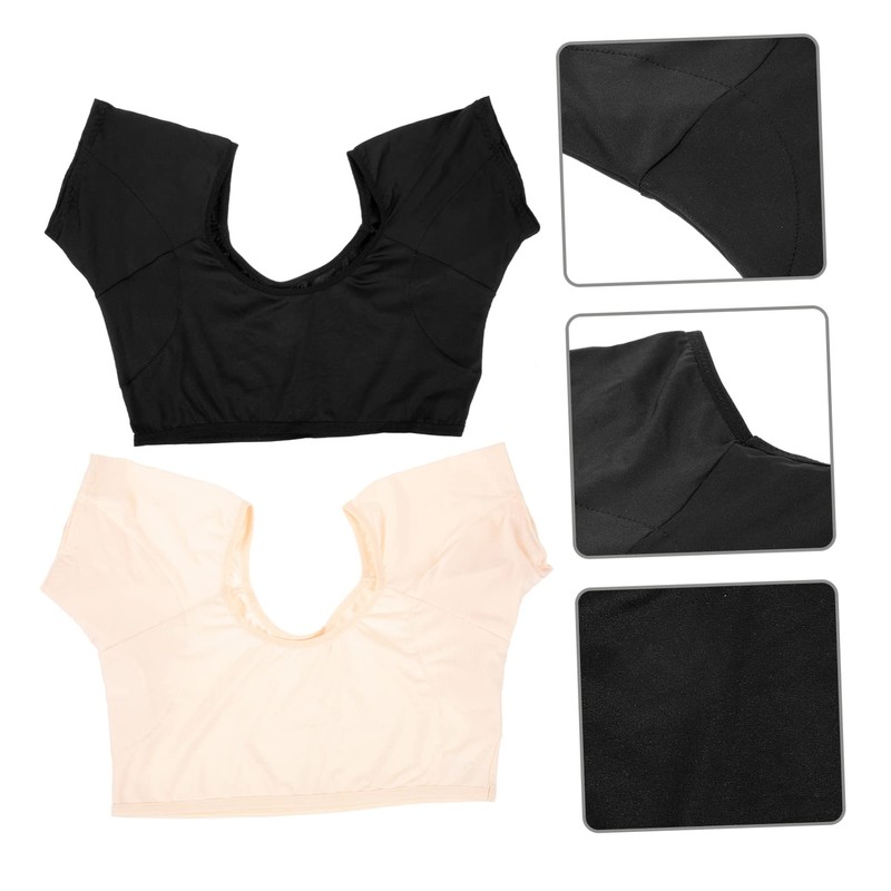 Healeved 2pcs Armpit Sweat Vest Underarm Pads for Sweating Washable