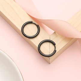 G23 Titanium Earrings, Women Hoop Earrings for Sensitive Ears, Huggie Hoop Earrings, Cartilage Helix Sleeper Lightweight Small Hoop Earring, Nickel Free Hypoallergenic Earring Silver/Gold/Rose