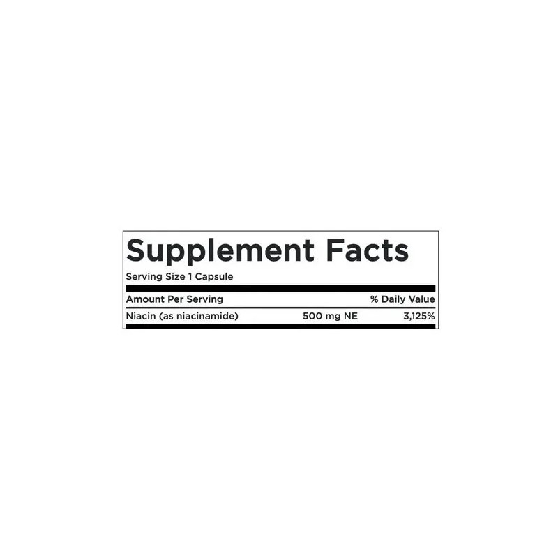 Niacinamida Vitamina B3 Premium 500 Mg 250 Cápsula Eg N08