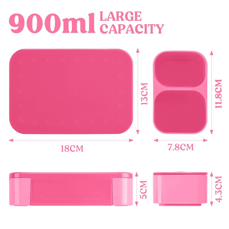 LEIKEEGO Lunch Box Kids,Leak-Proof Bento Lunch Box with Compartments for