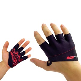 RUNTOP Workout Gloves Weight Lifting Grips with Silicon Padding Exercise Gloves Perfect for Women Men Cross Training WODS Weightlifting Bodybuilding Powerlifting Gym Fitness (Red, L)