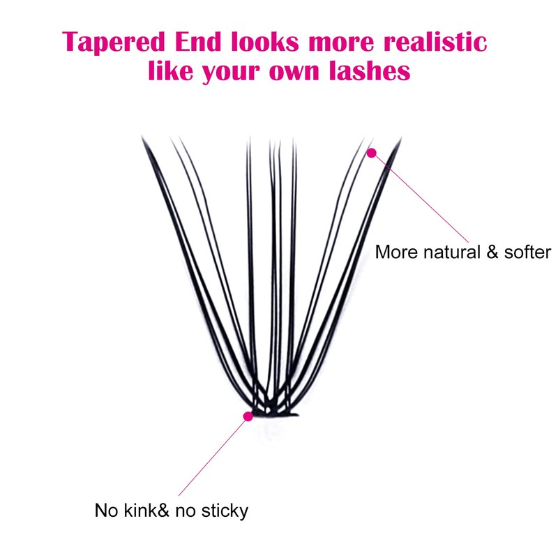 Cluster Lashes 20D DIY Eyelash Extension C D Curl Individual