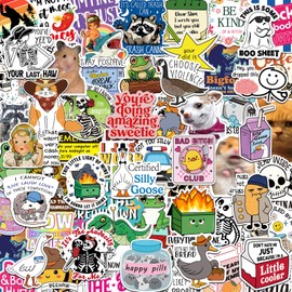 150 Pcs Funny Stickers for Adults Waterproof Water Bottles Stickers Pack for Laptop, Bumper, Phone, Hard Hats, Wall, Window Decals Decors, 150 Styles