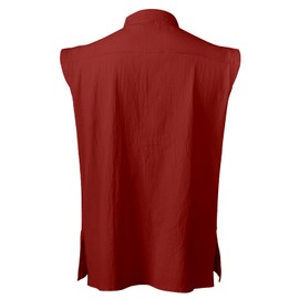 ATTBEA - Disfraz de pirata renacentista para hombre, sin mangas, estilo medieval, vikingo, gótico, pirata celta, chaleco para hombre