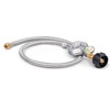 GasSaf 3FT Propane Regulator with Hose,Stainless Steel Braided Propane Gas