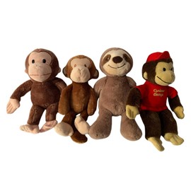 Weighted stuffed animal, monkey or sloth with 2 lbs, washable plush buddy, george