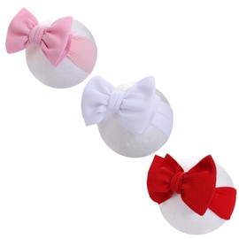 KIDOCHEESE Big Bows for Baby Girls Stretchy Nylon Headbands Oversized Hair Bows Large Hair Bands Hair Accessories for Newborn Infants Toddlers Kids