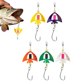 Spinner Baits for Bass Fishing | Angling Lures for Saltwater,Realistic UV-Enhanced Reflection Fishing Lure Spinner Bait for Lake River Boat Night Angling